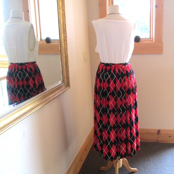 Size 8 Kevan Hall Couture 100% Silk Black and Red Skirt Suit - Picture 11 of 13